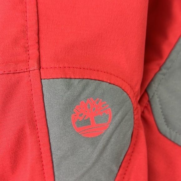 Men's Timberland  Soft shell Red/Gray Jacket - Picture 11 of 14